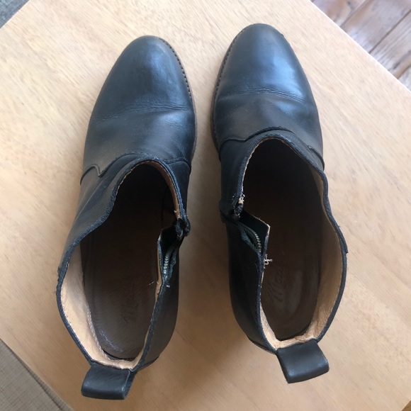 Madewell Black Leather Regan Boot Women 7 - Picture 2 of 7